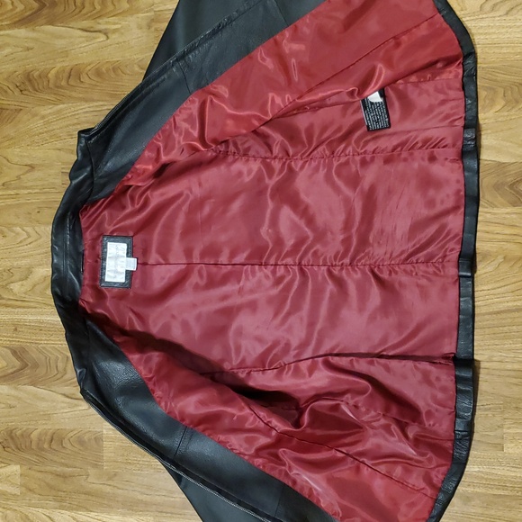 Worthington Black Genuine Leather Jacket Womens Size Petite Medium - Picture 9 of 16